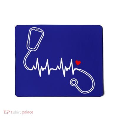 Nurse Heartbeat Clothing Gift Nurse Stethoscope Heart Gift Mousepad