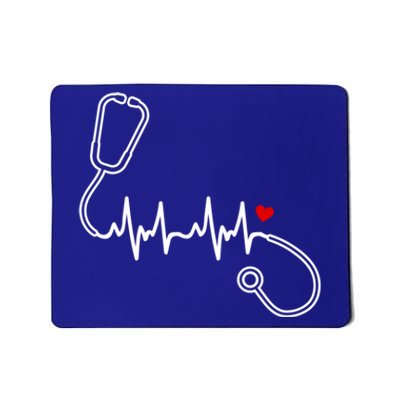 Nurse Heartbeat Clothing Gift Nurse Stethoscope Heart Gift Mousepad