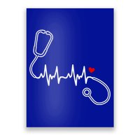 Nurse Heartbeat Clothing Gift Nurse Stethoscope Heart Gift Poster