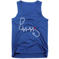 Nurse Heartbeat Clothing Gift Nurse Stethoscope Heart Gift Tank Top