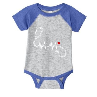 Nurse Heartbeat Clothing Gift Nurse Stethoscope Heart Gift Infant Baby Jersey Bodysuit