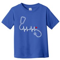 Nurse Heartbeat Clothing Gift Nurse Stethoscope Heart Gift Toddler T-Shirt