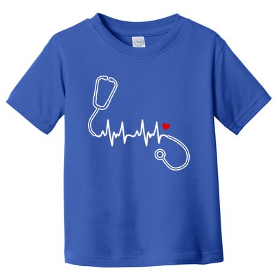 Nurse Heartbeat Clothing Gift Nurse Stethoscope Heart Gift Toddler T-Shirt