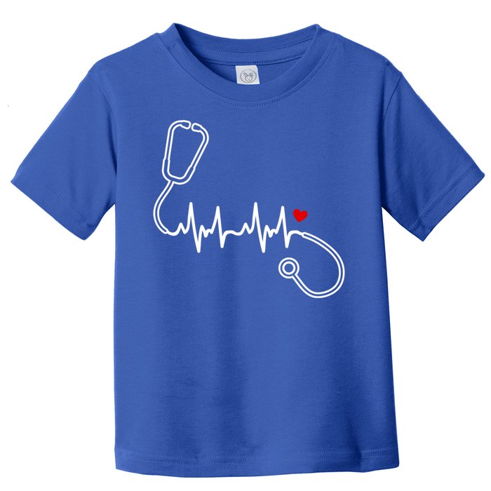 Nurse Heartbeat Clothing Gift Nurse Stethoscope Heart Gift Toddler T-Shirt