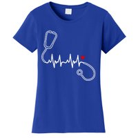 Nurse Heartbeat Clothing Gift Nurse Stethoscope Heart Gift Women's T-Shirt