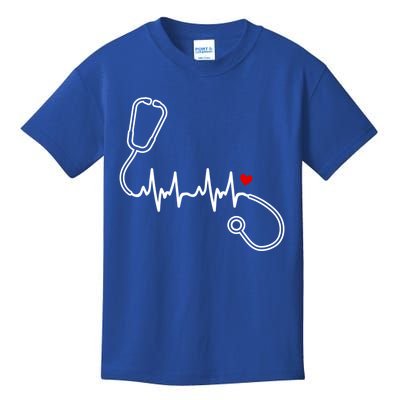 Nurse Heartbeat Clothing Gift Nurse Stethoscope Heart Gift Kids T-Shirt