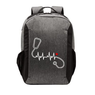 Nurse Heartbeat Clothing Gift Nurse Stethoscope Heart Gift Vector Backpack