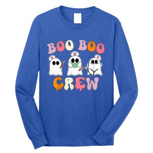 Nurse Halloween Cool Gift Boo Boo Crew Nurse Groovy Cute Gift Long Sleeve Shirt