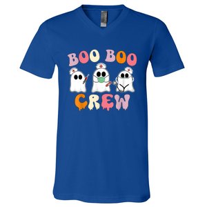 Nurse Halloween Cool Gift Boo Boo Crew Nurse Groovy Cute Gift V-Neck T-Shirt