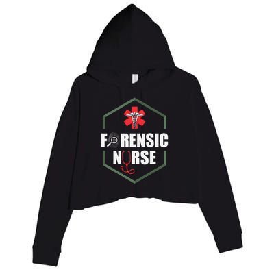 Nurse Hospital Caretaker Nursing Forensic Nurse Crop Fleece Hoodie