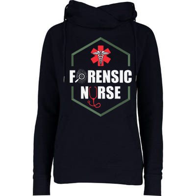 Nurse Hospital Caretaker Nursing Forensic Nurse Womens Funnel Neck Pullover Hood