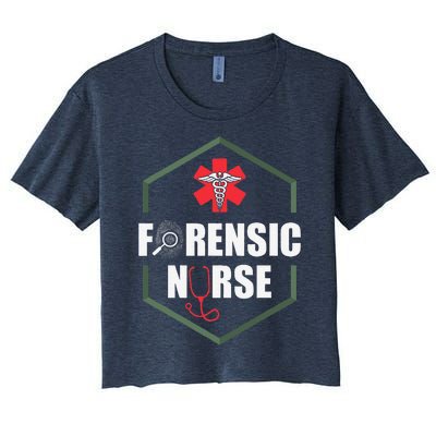 Nurse Hospital Caretaker Nursing Forensic Nurse Women's Crop Top Tee