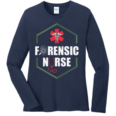 Nurse Hospital Caretaker Nursing Forensic Nurse Ladies Long Sleeve Shirt