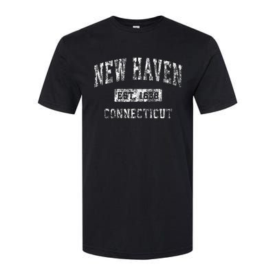 New Haven Connecticut Ct Vintage Established Sports Softstyle CVC T-Shirt