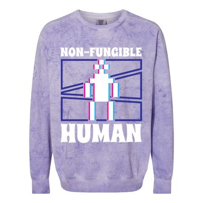 Nongiftfungible Hu Cryptocurrency Blockchain Trader Crypto Gift Colorblast Crewneck Sweatshirt