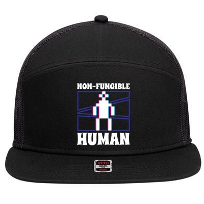 Nongiftfungible Hu Cryptocurrency Blockchain Trader Crypto Gift 7 Panel Mesh Trucker Snapback Hat