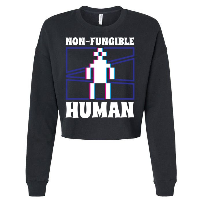 Nongiftfungible Hu Cryptocurrency Blockchain Trader Crypto Gift Cropped Pullover Crew