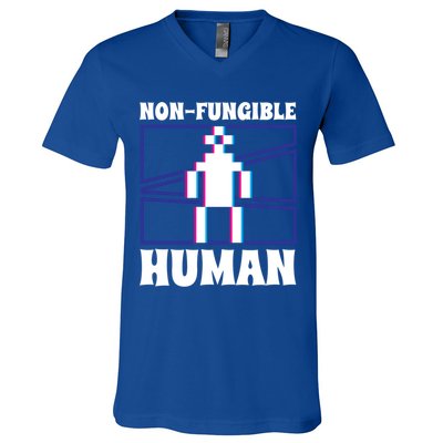 Nongiftfungible Hu Cryptocurrency Blockchain Trader Crypto Gift V-Neck T-Shirt