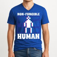 Nongiftfungible Hu Cryptocurrency Blockchain Trader Crypto Gift V-Neck T-Shirt