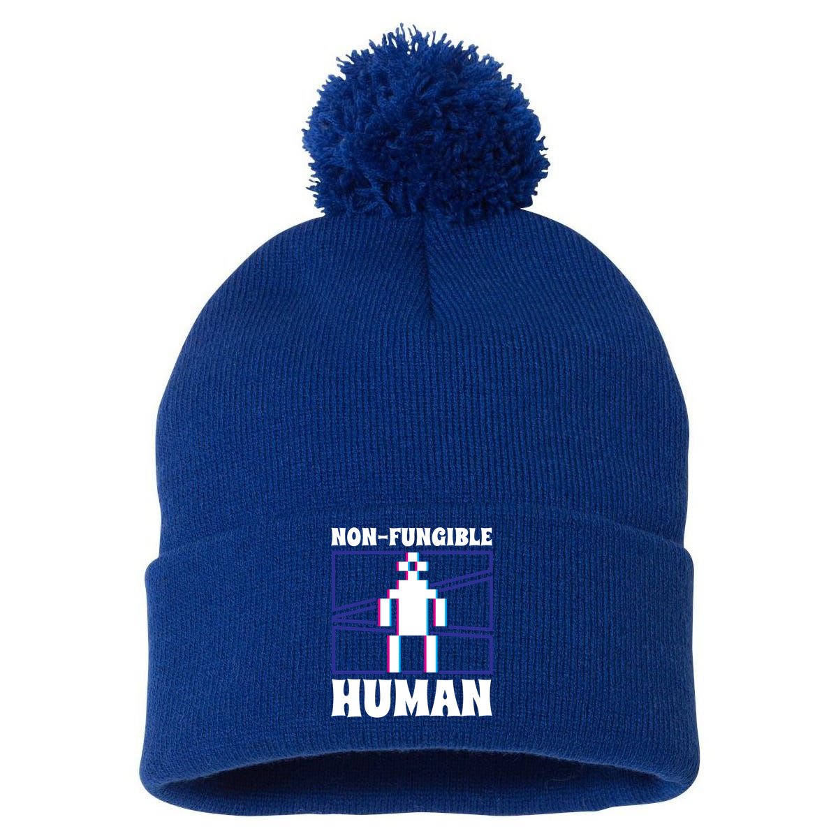 Nongiftfungible Hu Cryptocurrency Blockchain Trader Crypto Gift Pom Pom 12in Knit Beanie