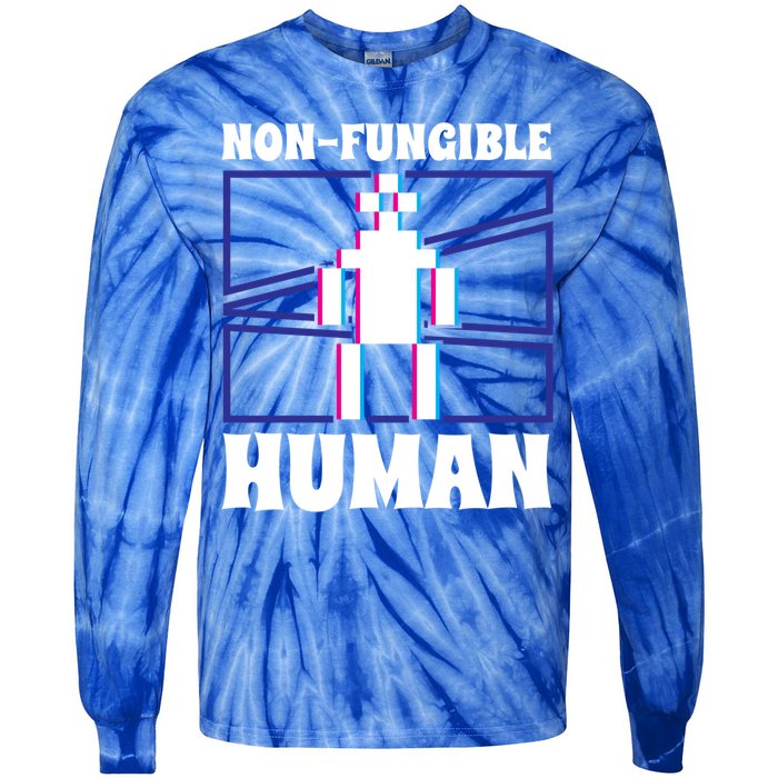 Nongiftfungible Hu Cryptocurrency Blockchain Trader Crypto Gift Tie-Dye Long Sleeve Shirt
