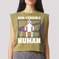 Nongiftfungible Hu Cryptocurrency Blockchain Trader Crypto Gift Garment-Dyed Women's Muscle Tee