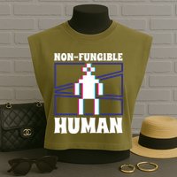 Nongiftfungible Hu Cryptocurrency Blockchain Trader Crypto Gift Garment-Dyed Women's Muscle Tee