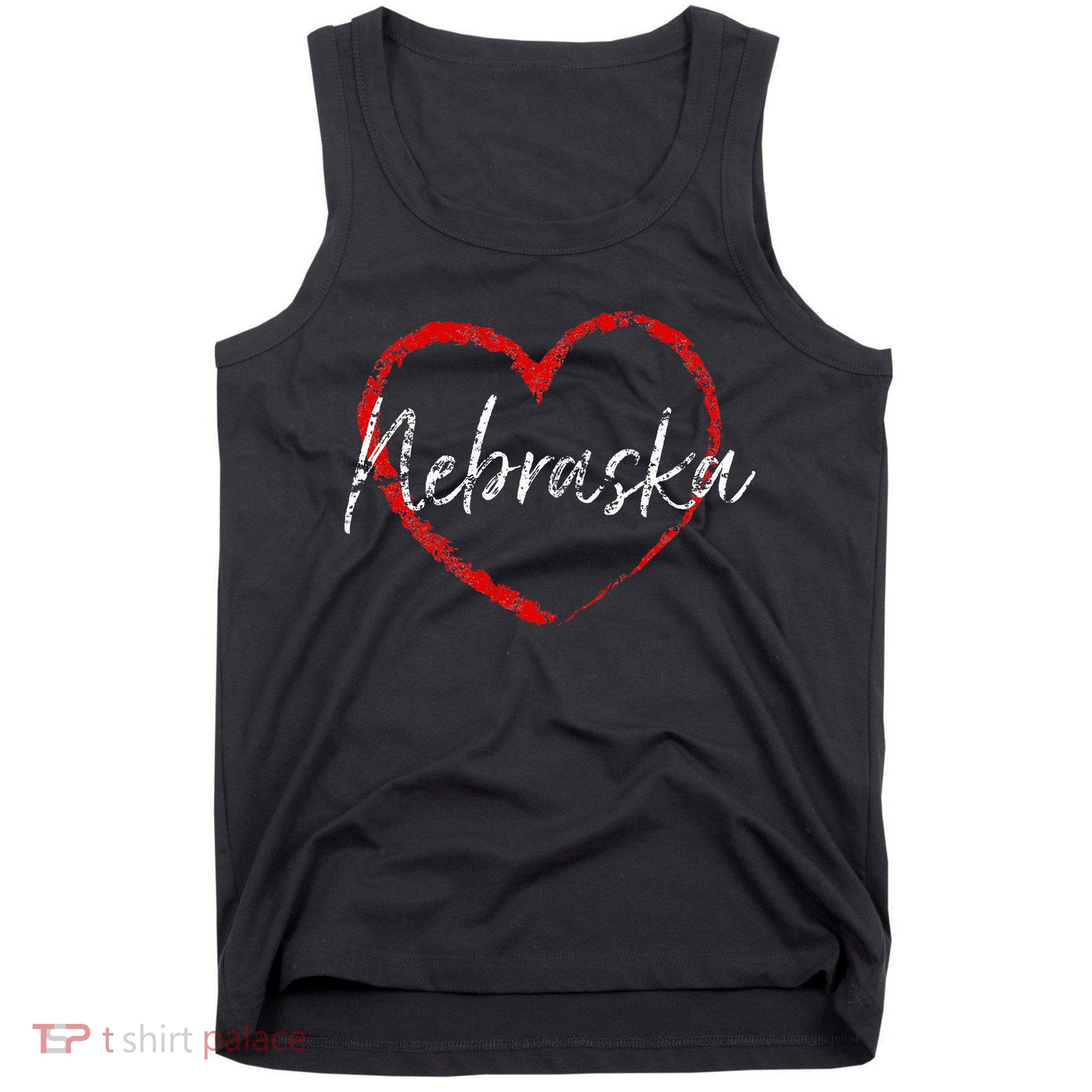 Nebraska Heart Cute Ladies Mom Gift Tank Top