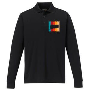 New Haven Connecticut Retro Cutout Ct Souvenir Performance Long Sleeve Polo