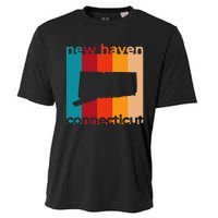 New Haven Connecticut Retro Cutout Ct Souvenir Cooling Performance Crew T-Shirt