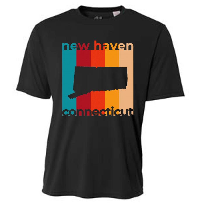 New Haven Connecticut Retro Cutout Ct Souvenir Cooling Performance Crew T-Shirt