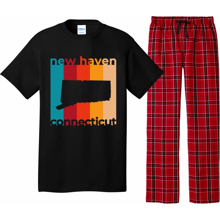 New Haven Connecticut Retro Cutout Ct Souvenir Pajama Set