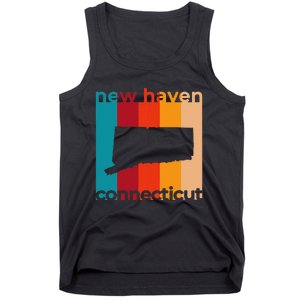 New Haven Connecticut Retro Cutout Ct Souvenir Tank Top