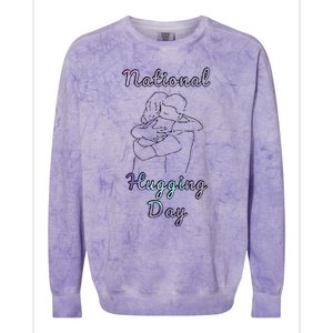 National Hugging Day Colorblast Crewneck Sweatshirt