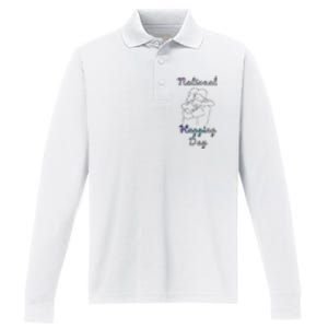 National Hugging Day Performance Long Sleeve Polo