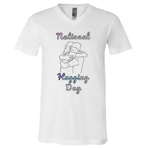 National Hugging Day V-Neck T-Shirt