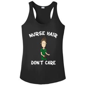 Nurse Hair Dont Care Funny Nursing Gift Ladies PosiCharge Competitor Racerback Tank