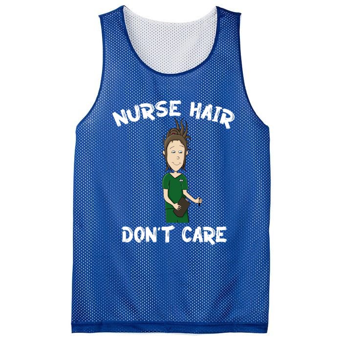 Nurse Hair Dont Care Funny Nursing Gift Mesh Reversible Basketball Jersey Tank