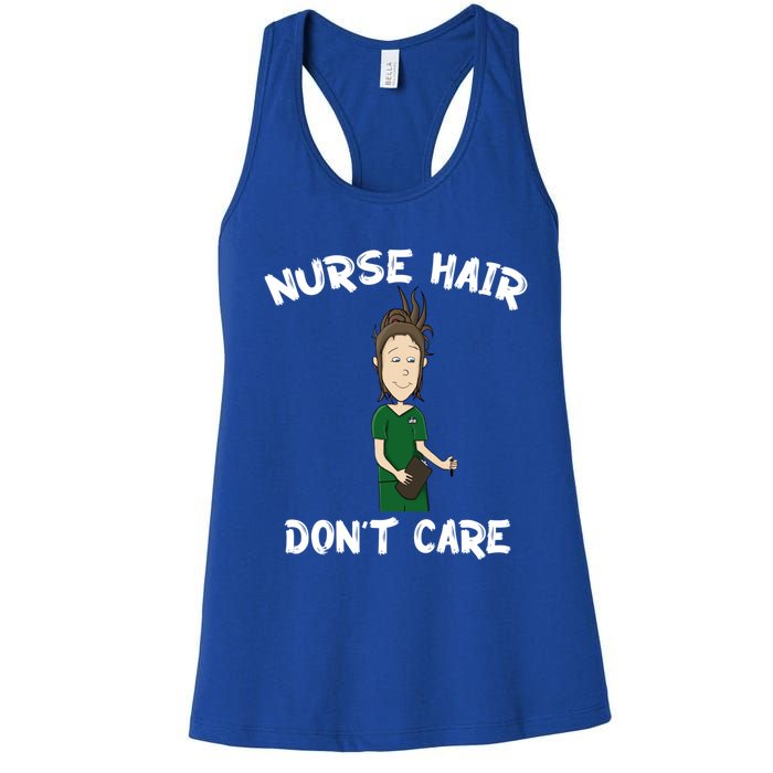 Nurse Hair Dont Care Funny Nursing Gift Women's Racerback Tank