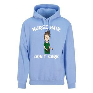 Nurse Hair Dont Care Funny Nursing Gift Unisex Surf Hoodie