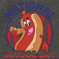 National Hot Dog Day Vector Backpack