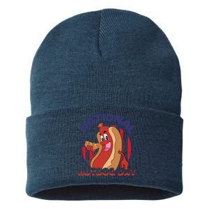 National Hot Dog Day Sustainable Knit Beanie