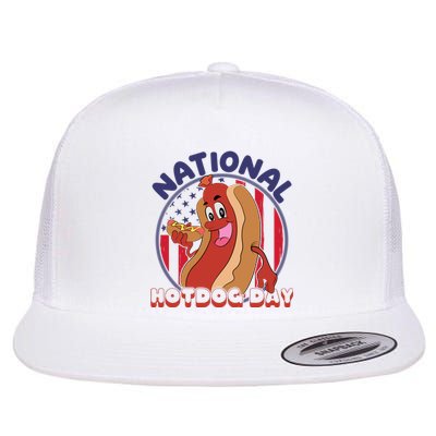 National Hot Dog Day Flat Bill Trucker Hat