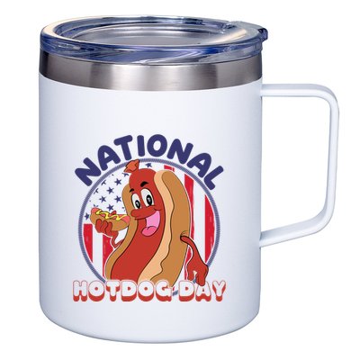 National Hot Dog Day 12oz Stainless Steel Coffee Mug