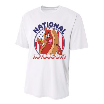 National Hot Dog Day Performance Sprint T-Shirt