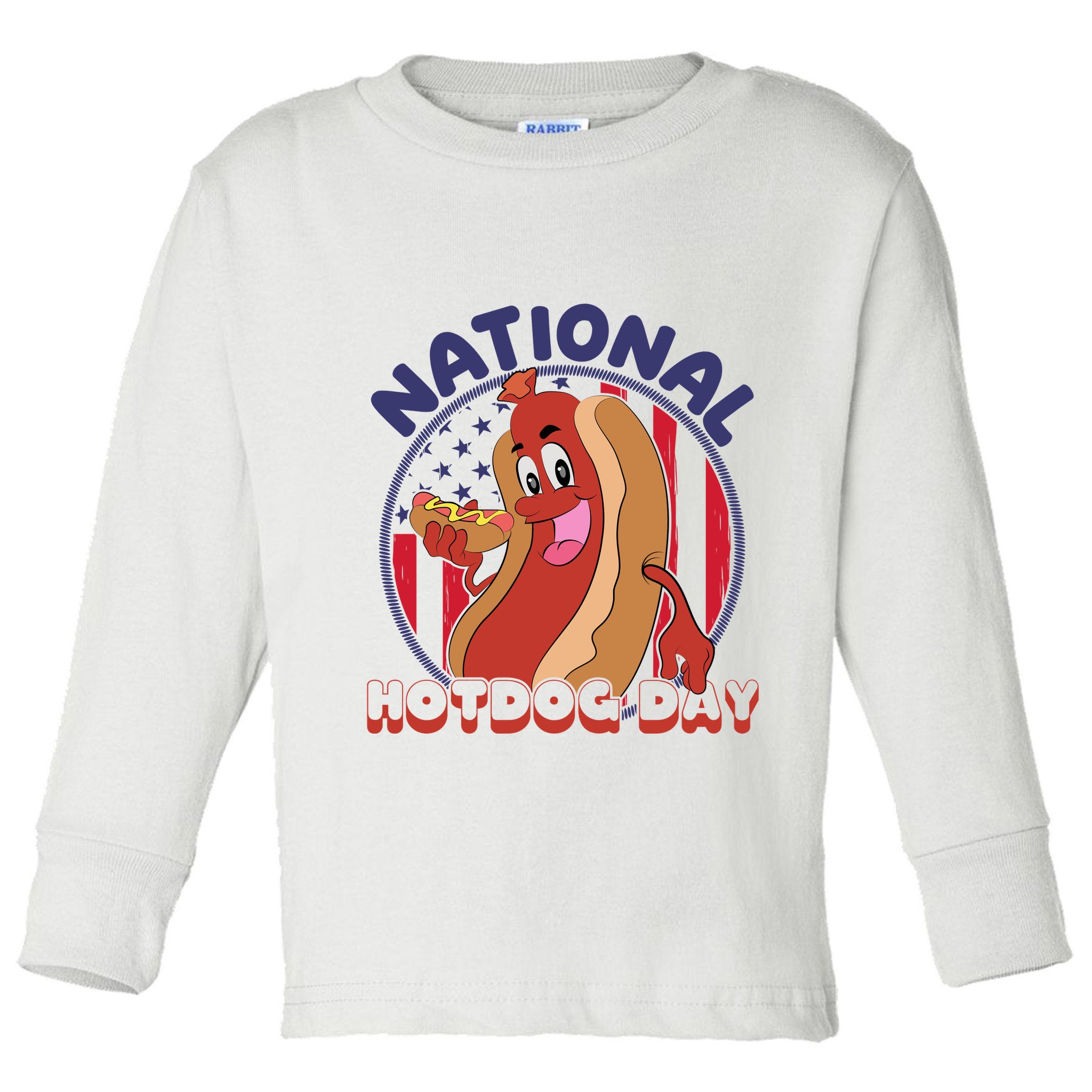 National Hot Dog Day Toddler Long Sleeve Shirt
