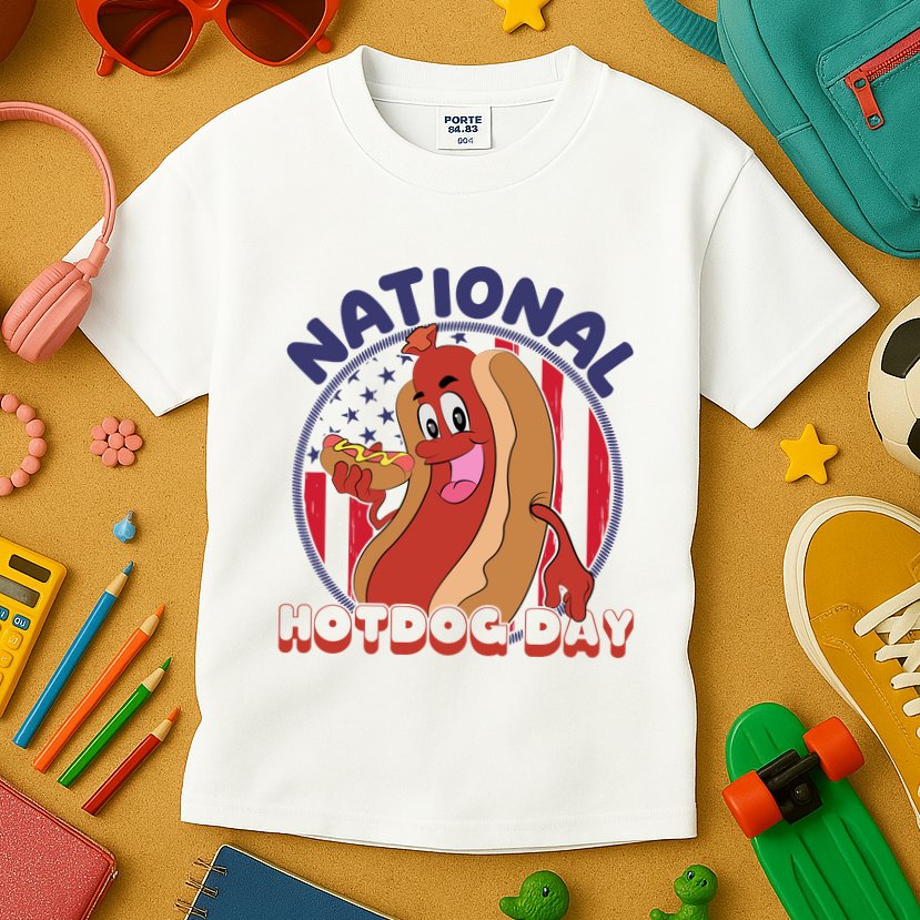 National Hot Dog Day Kids T-Shirt
