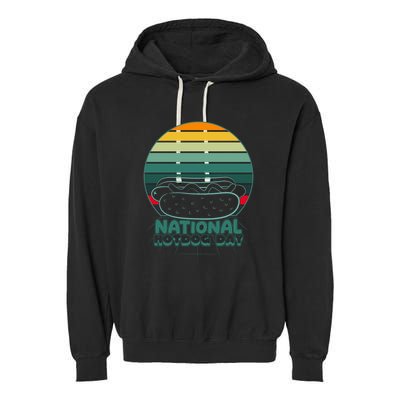 National Hot Dog Day Garment-Dyed Fleece Hoodie