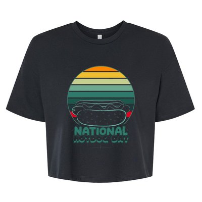 National Hot Dog Day Bella+Canvas Jersey Crop Tee