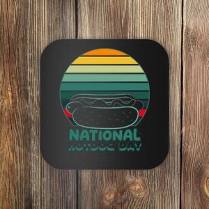 National Hot Dog Day Coaster